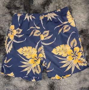 Tommy Bahama Relax Swim Trunks Mens Sz S Tropical Blue Floral Mesh Lined Pockets